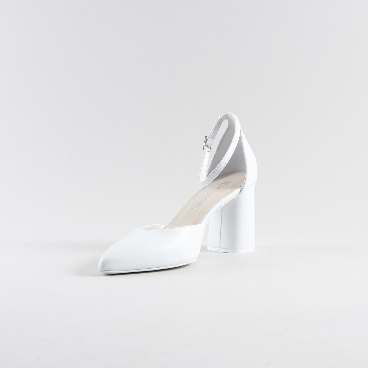 ANKLE STRAP PENNY 70mm NAPPA BIANCA