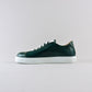 DEXTER - Antique green leather sneakers