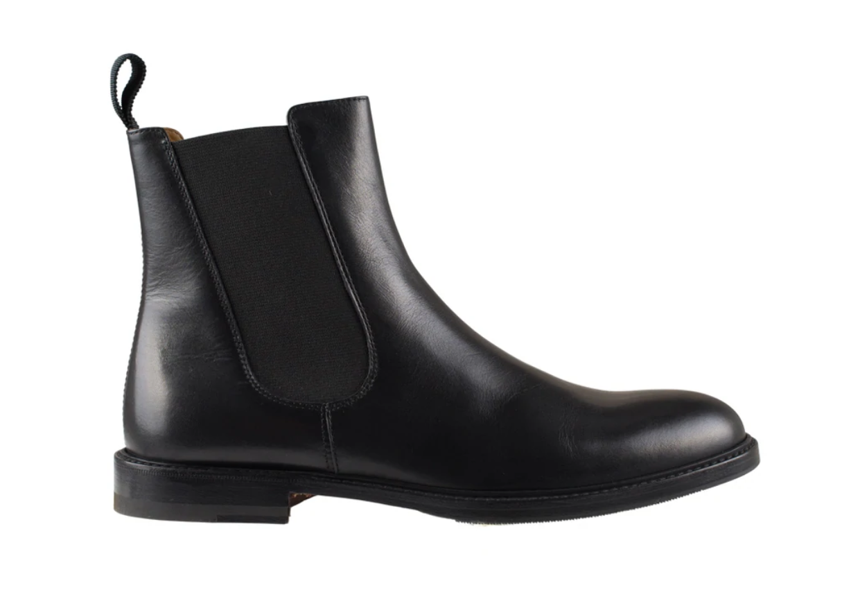 ANDREA - Black leather Chelsea boot